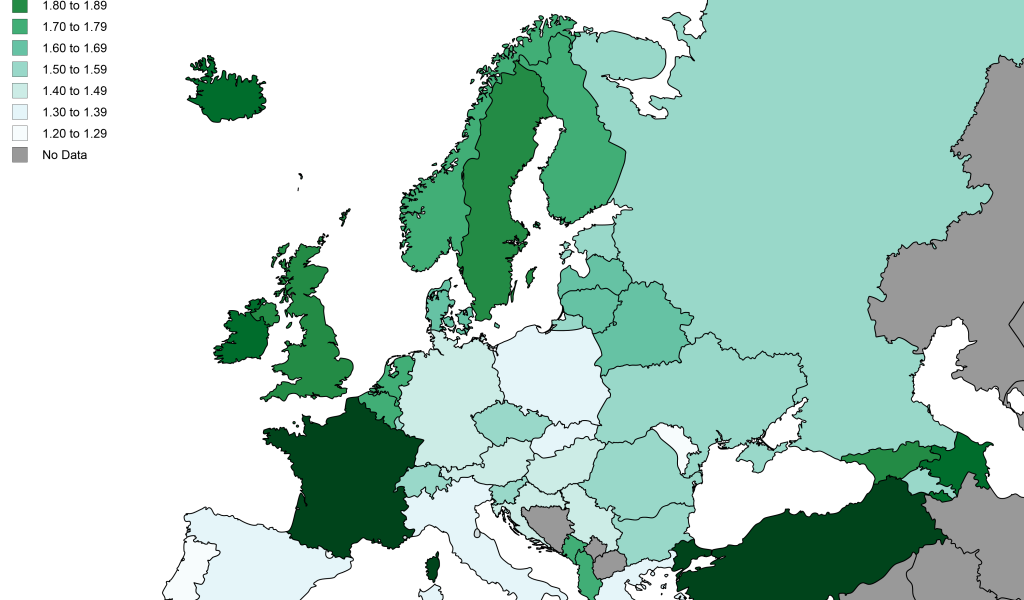 Taux de Fertilité en Europe